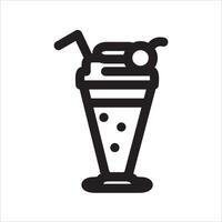 milkshake, ice cream icon vector
