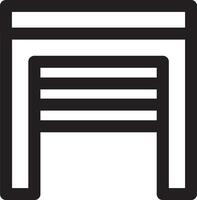 opened garage flat vector