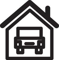 Car Garage Front Icon Design vector