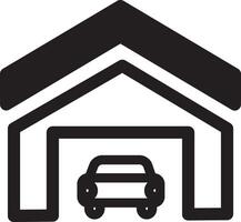 Bold Garage Entrance Icon vector