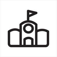 school building icon vector