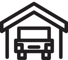 Garage with Rolled Door Symbol vector