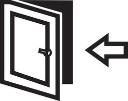 minimalist enter door icon vector