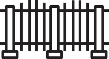 black fence icon vector