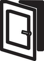 opened simple door icon vector