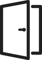 opened door simple icon vector