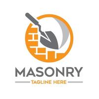 Masonry logo template vector