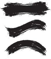 Black brush and splash set vector