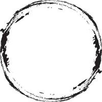 Black circle brush and splash frame vector