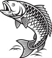fishing on river vector