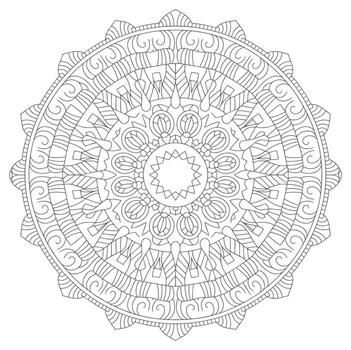 gris escala circular mandala intrincado diseño modelo ornamento vector