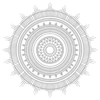 gris geométrico mandala circular modelo diseño circulo vector