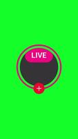 Live Streaming Profile Button Icon With Green Screen. Vertical Animation video