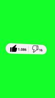 Like and Dislike Counter Bar With Green Screen. Vertical Animation video