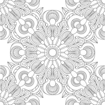 gris escala mandala modelo intrincado circular diseño vector