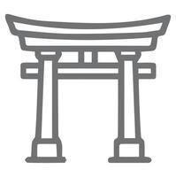 Traditional Japanese Torii Gate Architectural Symbol shinto shrine vector