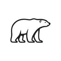 Line Drawing Polar Bear vector