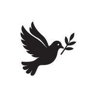 Dove with leaf vector