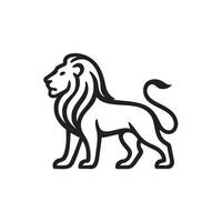 Lion Line Drawing Icon vector