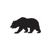 Black and white Bear Icon vector
