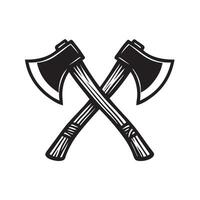 Crossed axes, Black and white axes vector