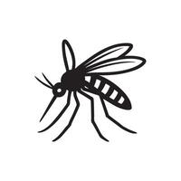 Mosquito silhouette, Mosquito icon vector