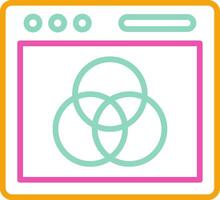 Rgb Icon Design Symbol Line Multicolors vector