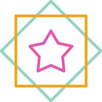 Star Icon Design Symbol Line Multicolors vector