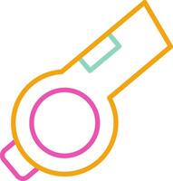 Whistle Icon Design Symbol Line Multicolors vector