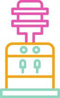 Water Dispenser Icon Design Symbol Line Multicolors vector