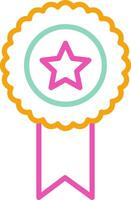 Ribbon Icon Design Symbol Line Multicolors vector