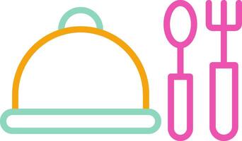 Food Icon Design Symbol Line Multicolors vector