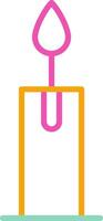 Candle Icon Design Symbol Line Multicolors vector