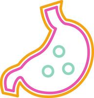 Stomach Icon Design Symbol Line Multicolors vector