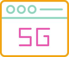 5g icon with a pink and orange background vector