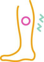 Shin Icon Design Symbol Line Multicolors vector