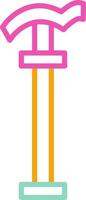 Cane Icon Design Symbol Line Multicolors vector
