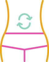 Belly Icon Abdominal Area Symbol vector