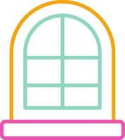 Window Icon Design Symbol Line Multicolors vector