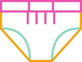 Underwear Icon Design Symbol Line Multicolors vector