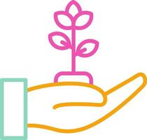 Sprout Icon Design Symbol Line Multicolors vector