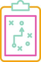 Planning Icon Design Symbol Line Multicolors vector