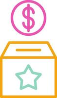 Donation Icon Design Symbol Line Multicolors vector