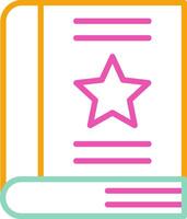 A book with a star on it and a star on the cover vector