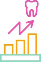 Stats Icon Design Symbol Line Multicolors vector