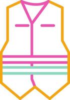 Vest Icon Design Symbol Line Multicolors vector