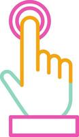 Two single tap Icon Design Symbol Line Multicolors vector