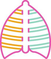 Ribs Icon Design Symbol Line Multicolors vector