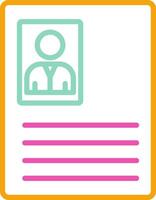 Curriculum Vitae Icon Design Symbol Line Multicolors vector