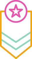 Rank Icon Design Symbol Line Multicolors vector